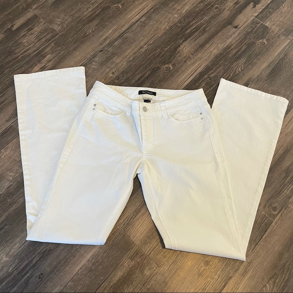 NWT White House Black Market White Bootcut Jeans